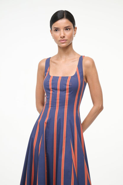 Wells Dress Railroad Stripe | STAUD Classic