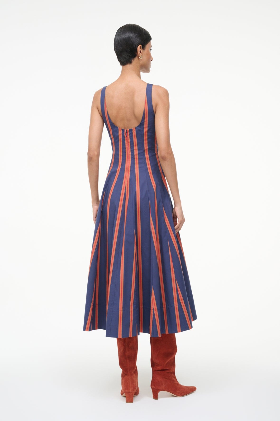 Wells Dress Railroad Stripe | STAUD Classic