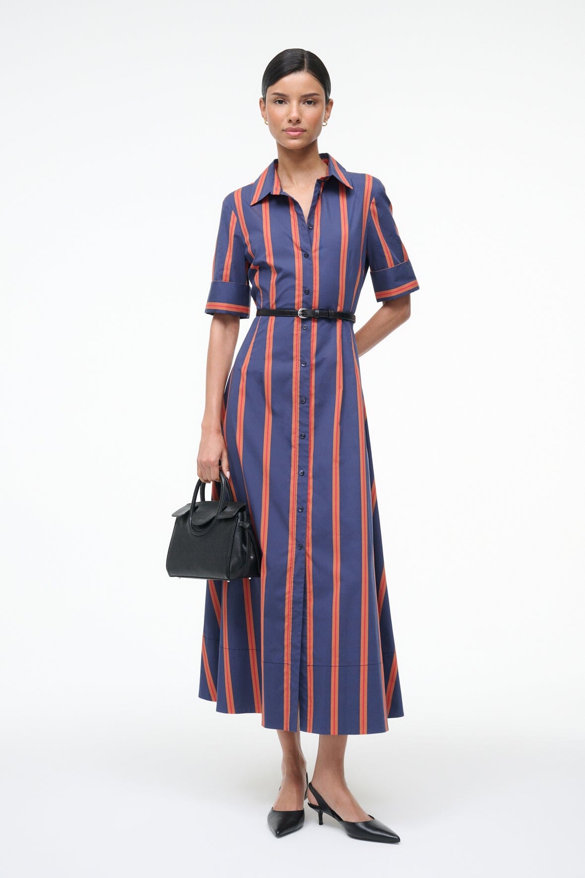 Joan Dress Railroad Stripe | STAUD Recommended