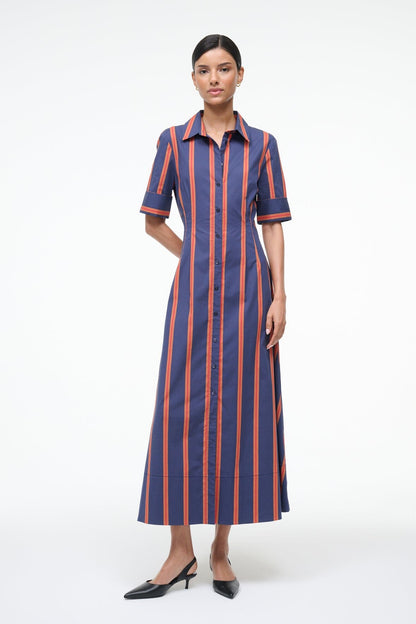 Joan Dress Railroad Stripe | STAUD Recommended
