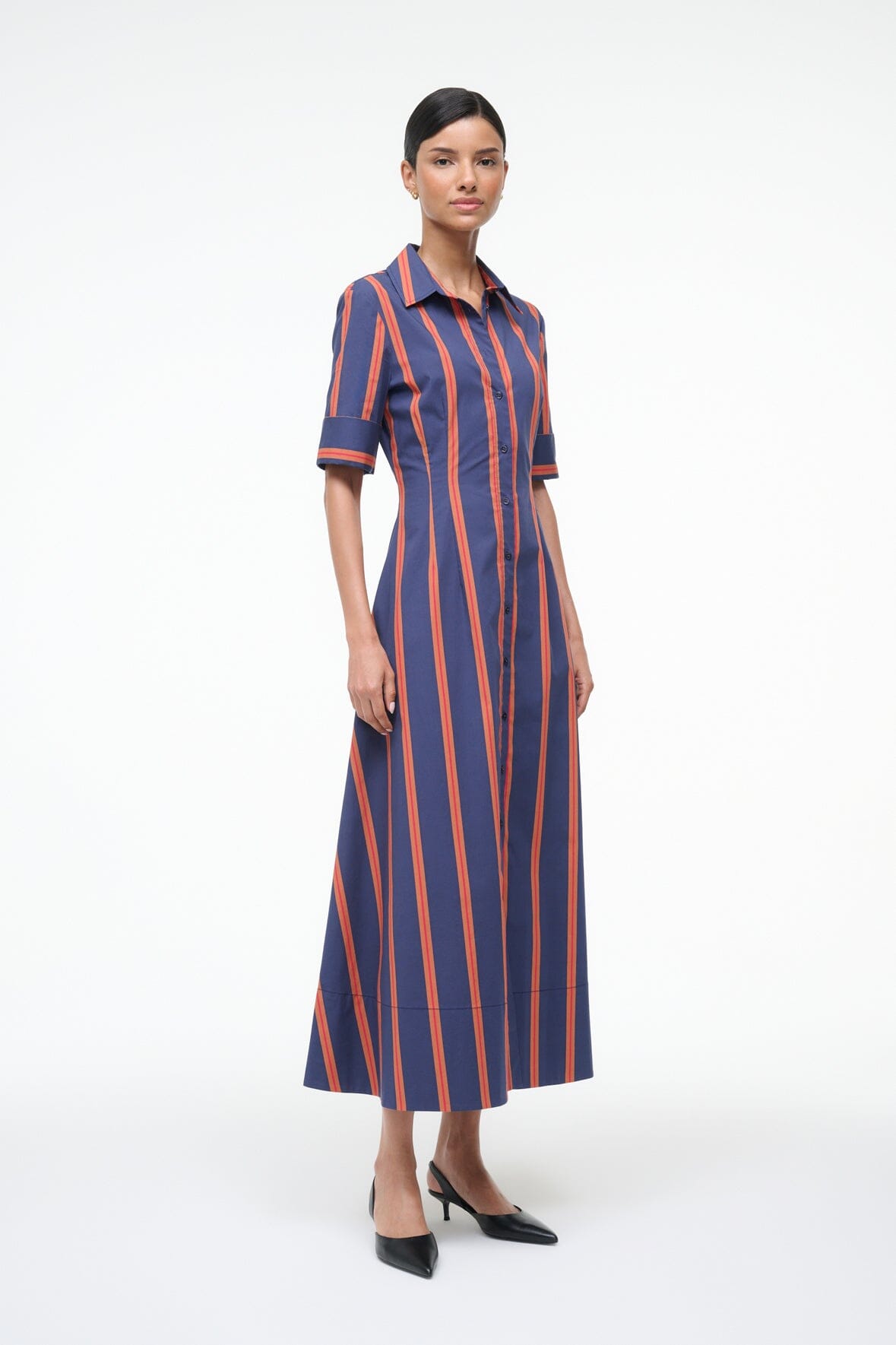 Joan Dress Railroad Stripe | STAUD Recommended