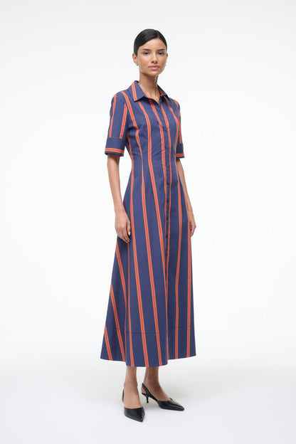 Joan Dress Railroad Stripe | STAUD Recommended