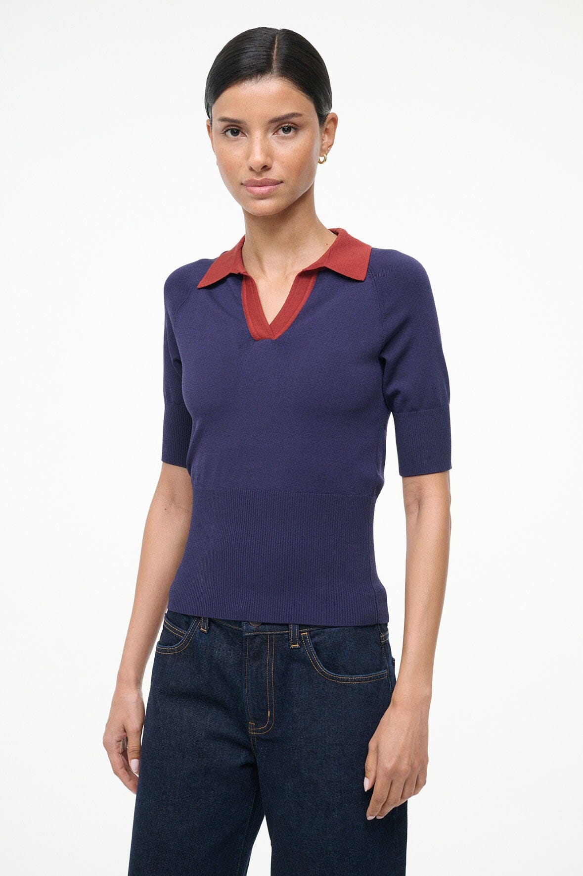 Gene Top Navy Sangria | STAUD Popular