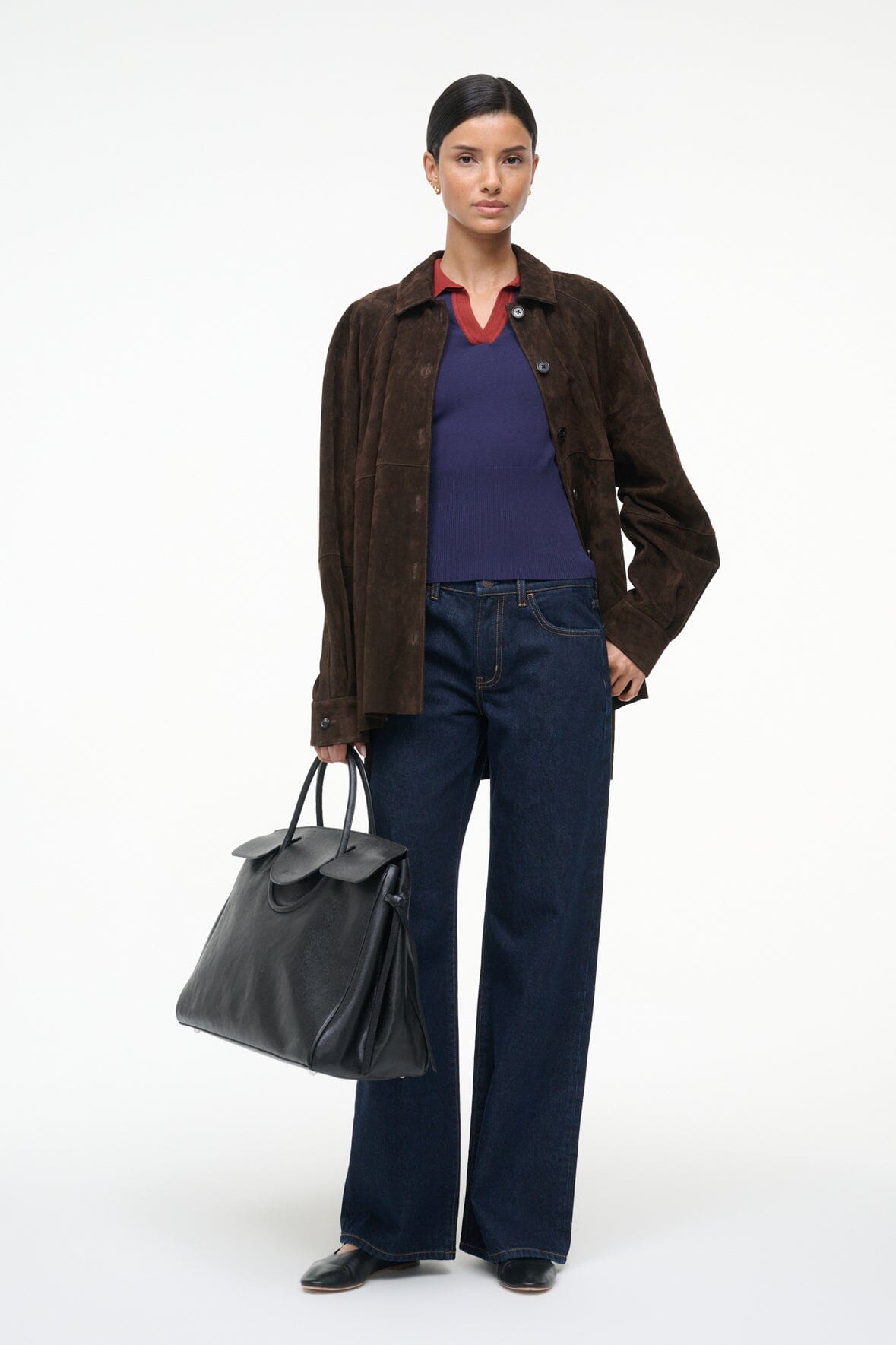 Gene Top Navy Sangria | STAUD Popular