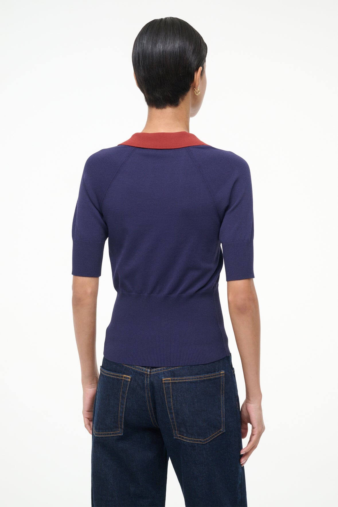 Gene Top Navy Sangria | STAUD Popular