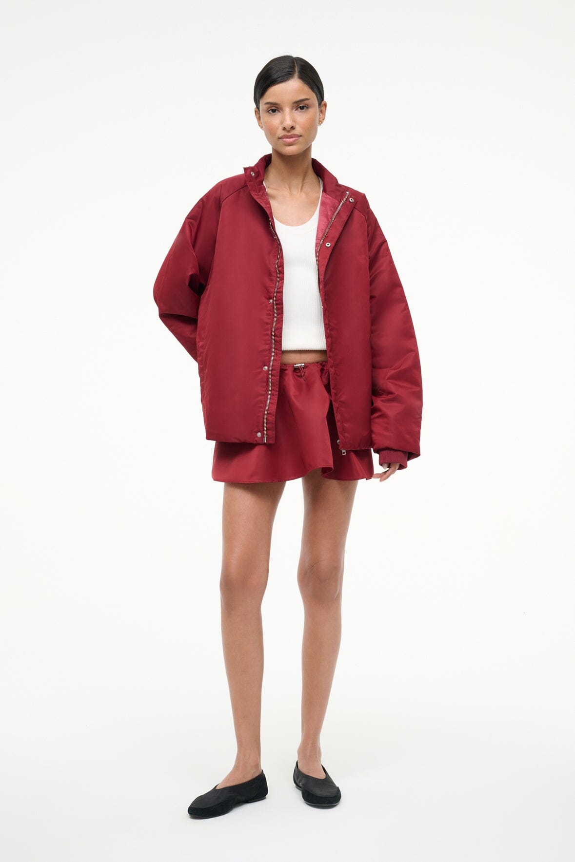 Sosa Skirt Deep Red | STAUD Trending