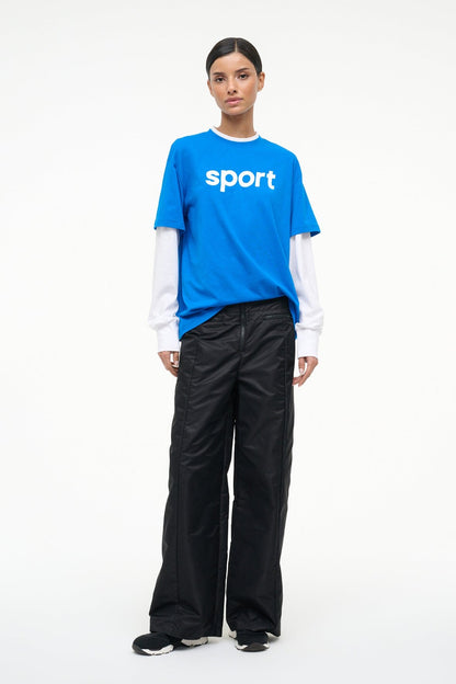 Junior Long Sleeve Tee Varsity Blue White | STAUD Sale
