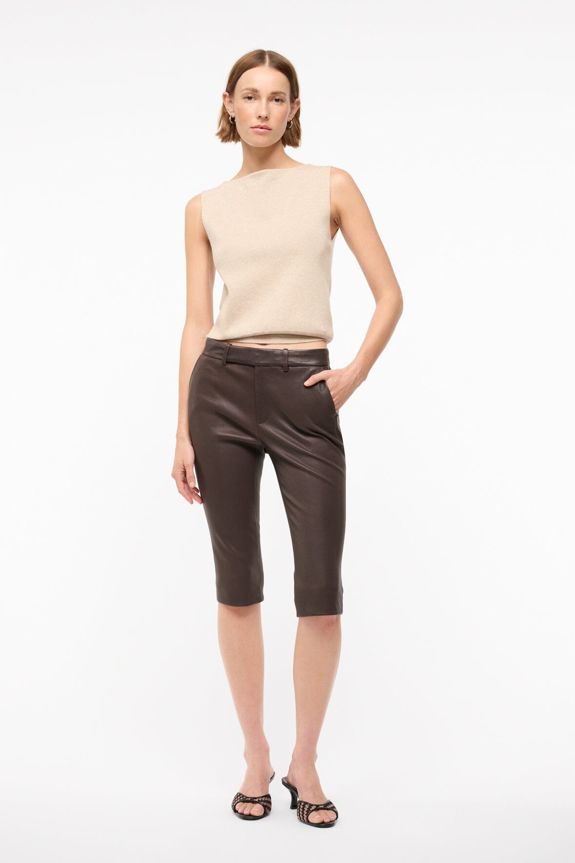 Hanover Leather Capri Tiramisu | STAUD Popular