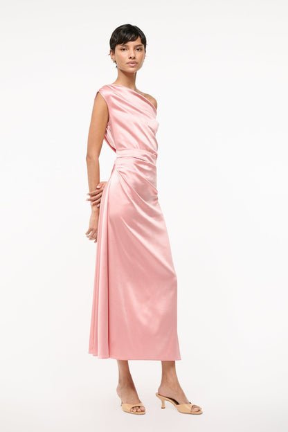 Phare Silk Dress Rose | STAUD Latest
