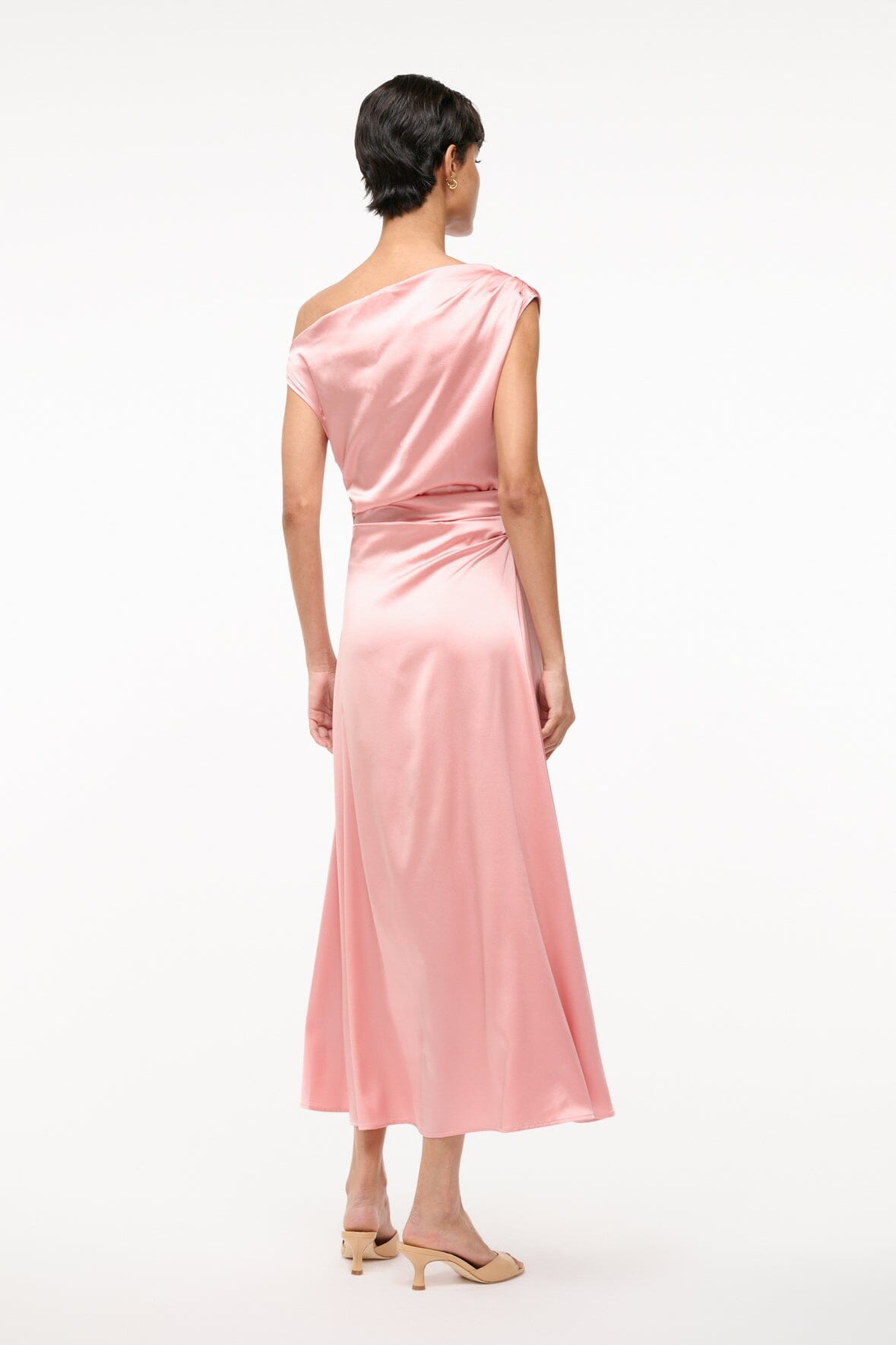 Phare Silk Dress Rose | STAUD Latest