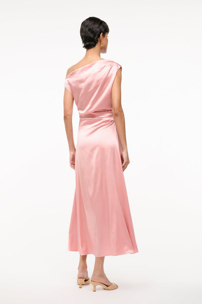 Phare Silk Dress Rose | STAUD Latest