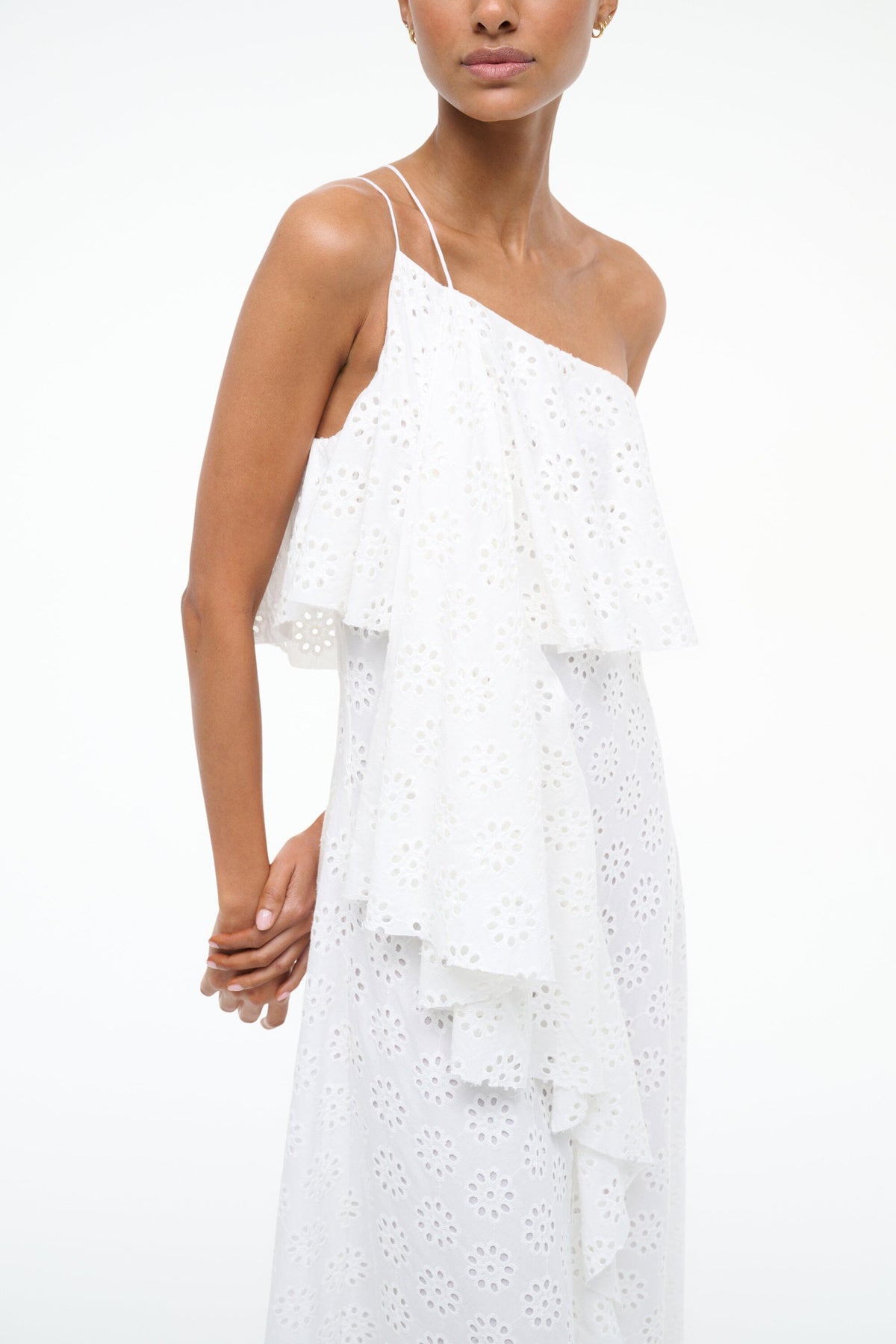 Isa Dress White Eyelet | STAUD Best Seller