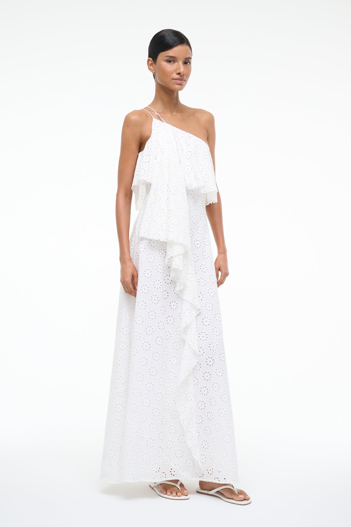 Isa Dress White Eyelet | STAUD Best Seller