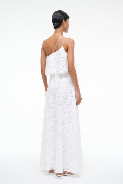 Isa Dress White Eyelet | STAUD Best Seller