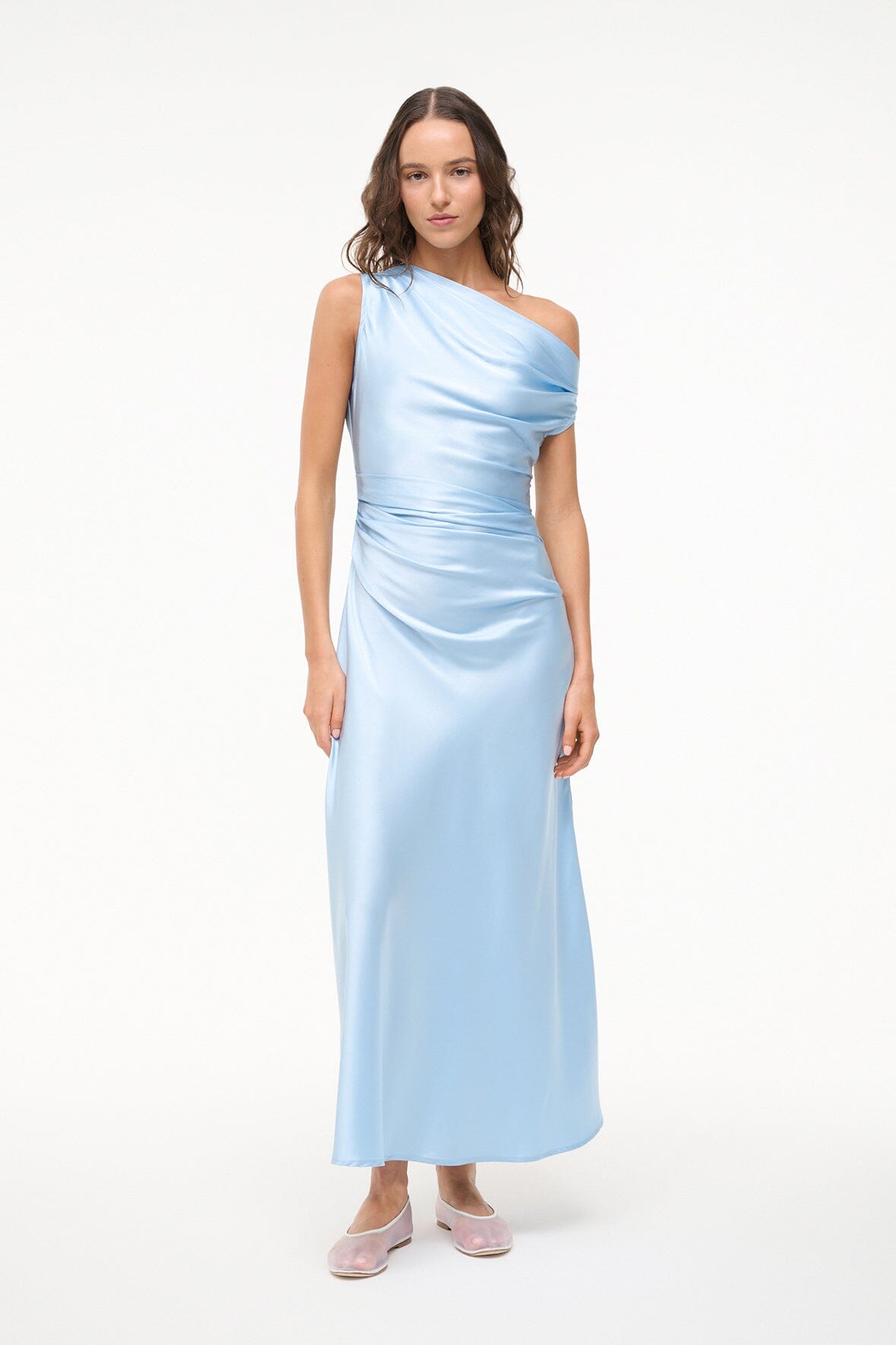 Phare Silk Dress Cloud | STAUD Best Price