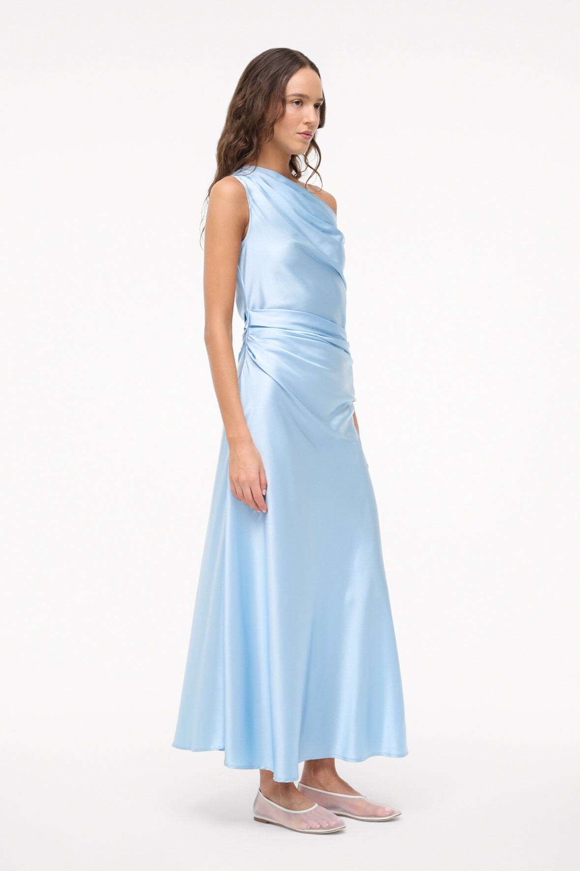 Phare Silk Dress Cloud | STAUD Best Price