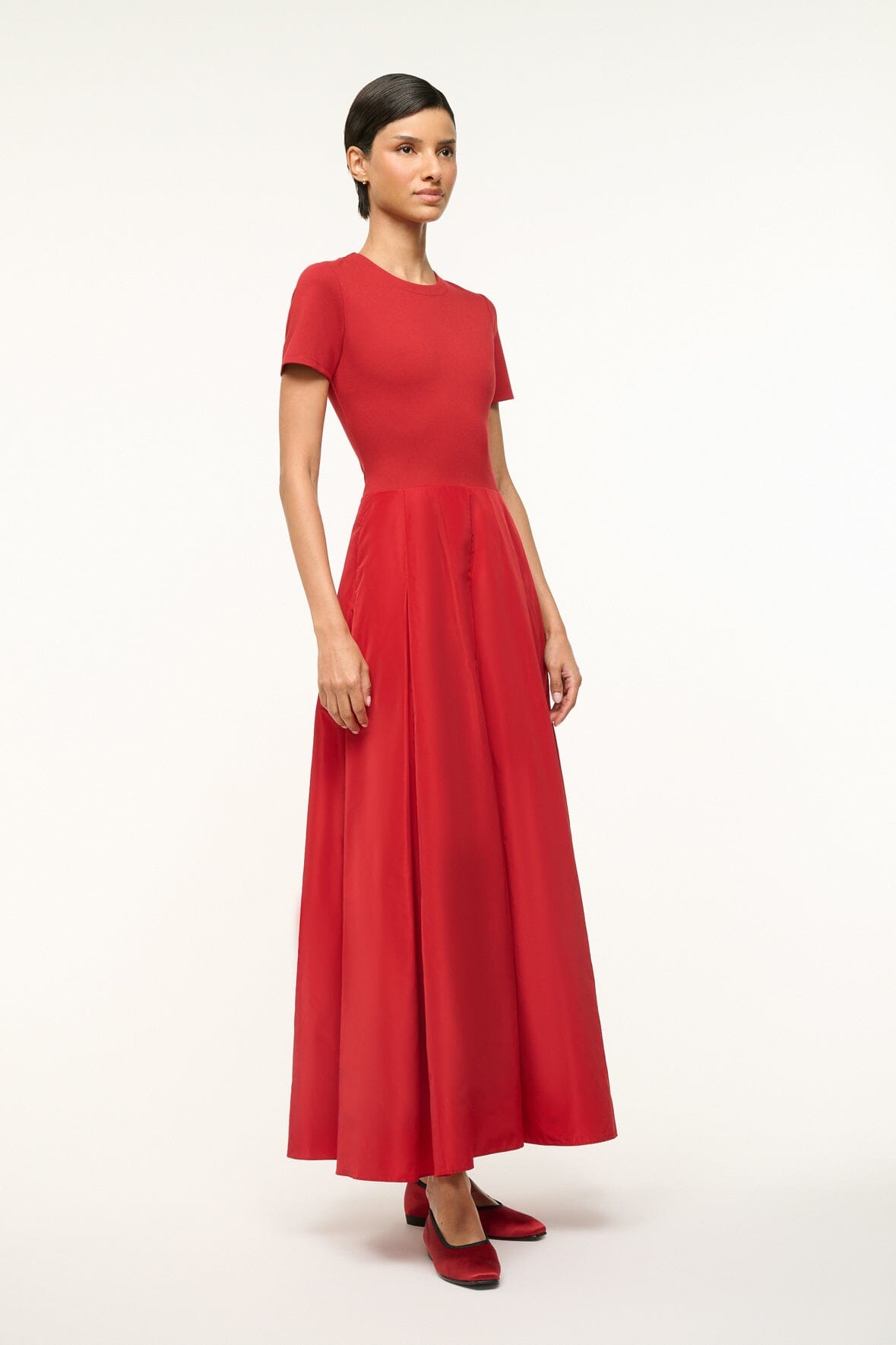 Hopper Dress Rouge | STAUD Latest