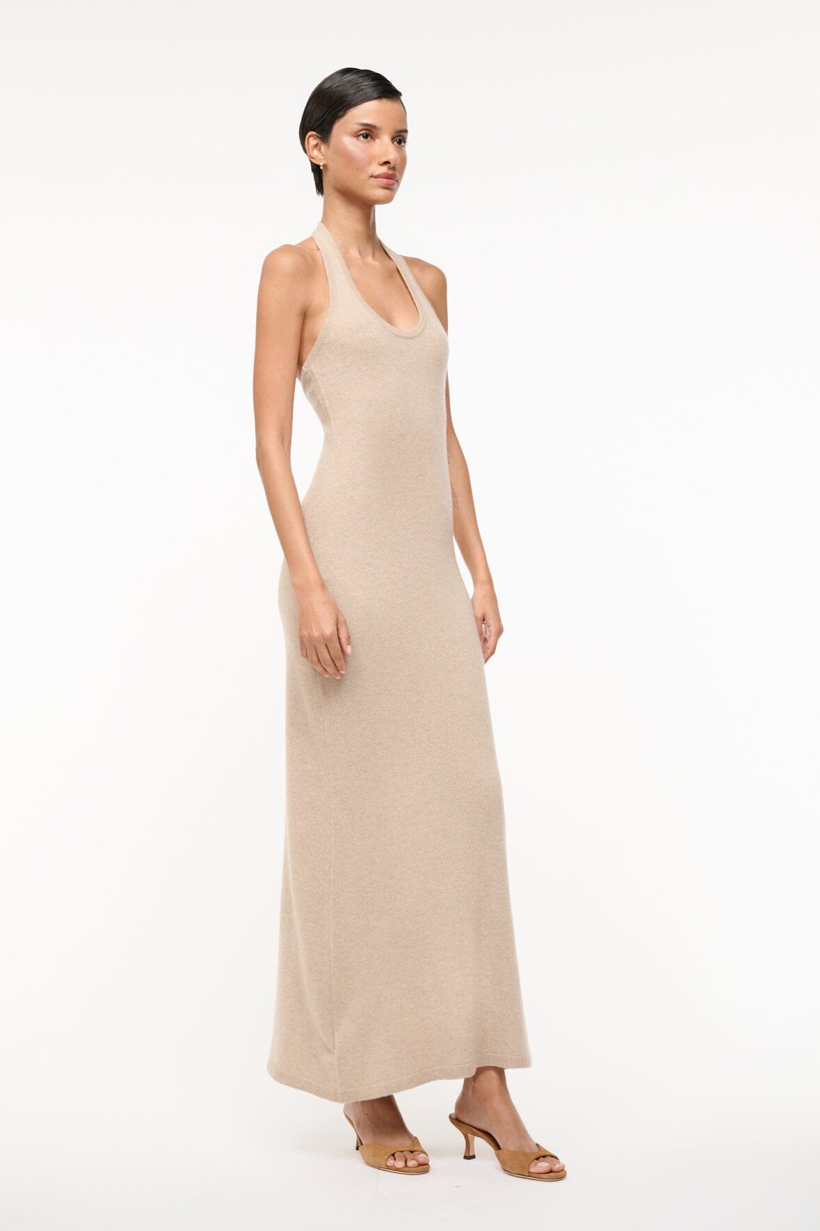Canela Cashmere Dress Stone | STAUD Best Price