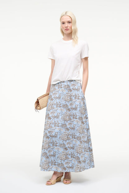 Axel Skirt Sky Toile | STAUD Best Price