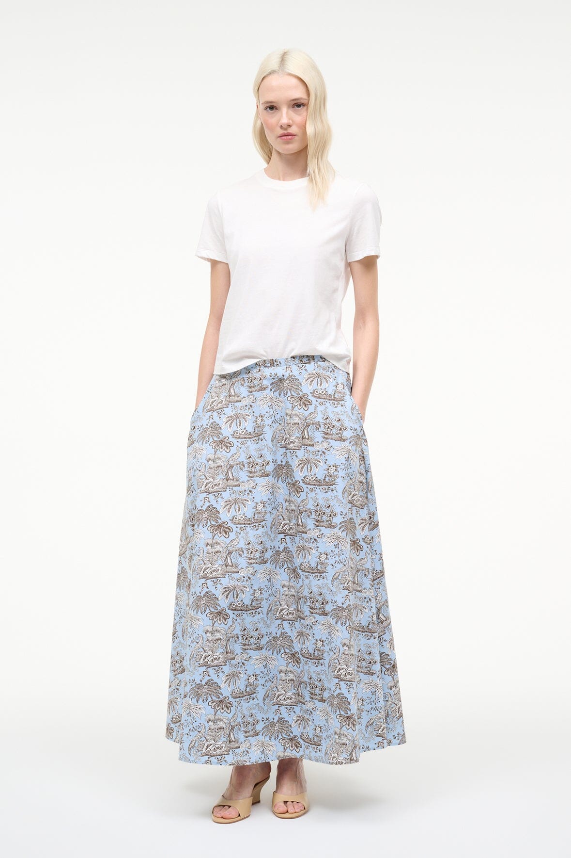 Axel Skirt Sky Toile | STAUD Best Price