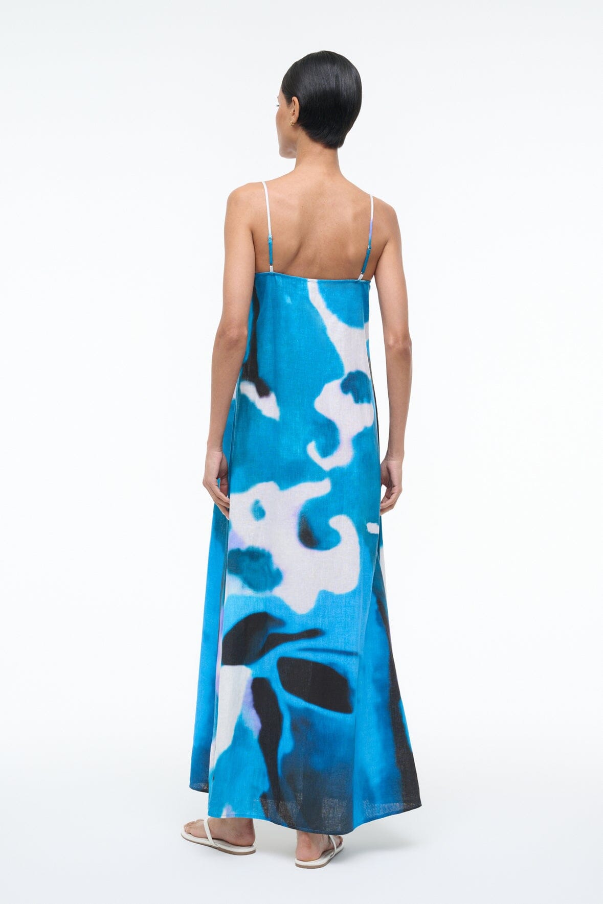 Laura Linen Dress Blue Haze | STAUD Smart Buy
