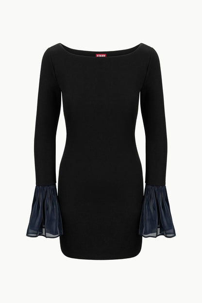 Hawthorne Dress Black Navy | STAUD Everyday