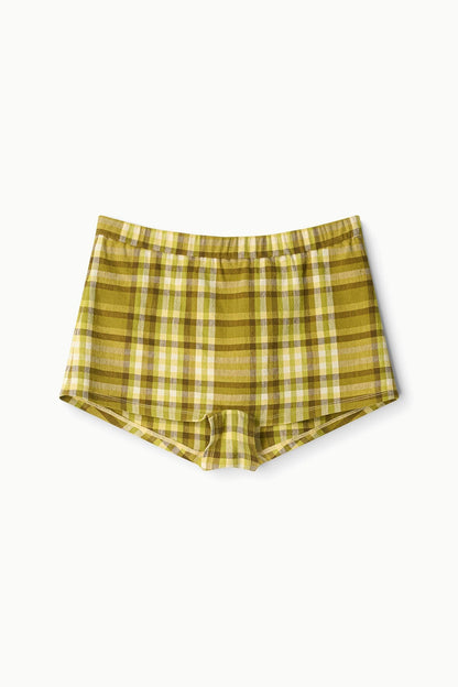 Nilo Short Pepperoncini Plaid | STAUD Popular
