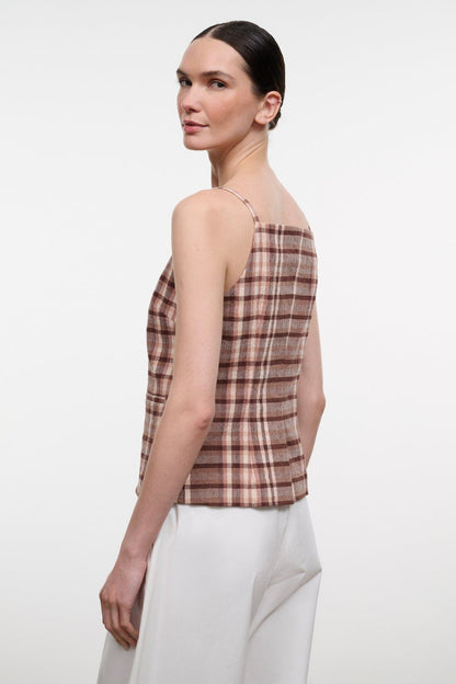 Una Top Tuscany Plaid | STAUD Discount