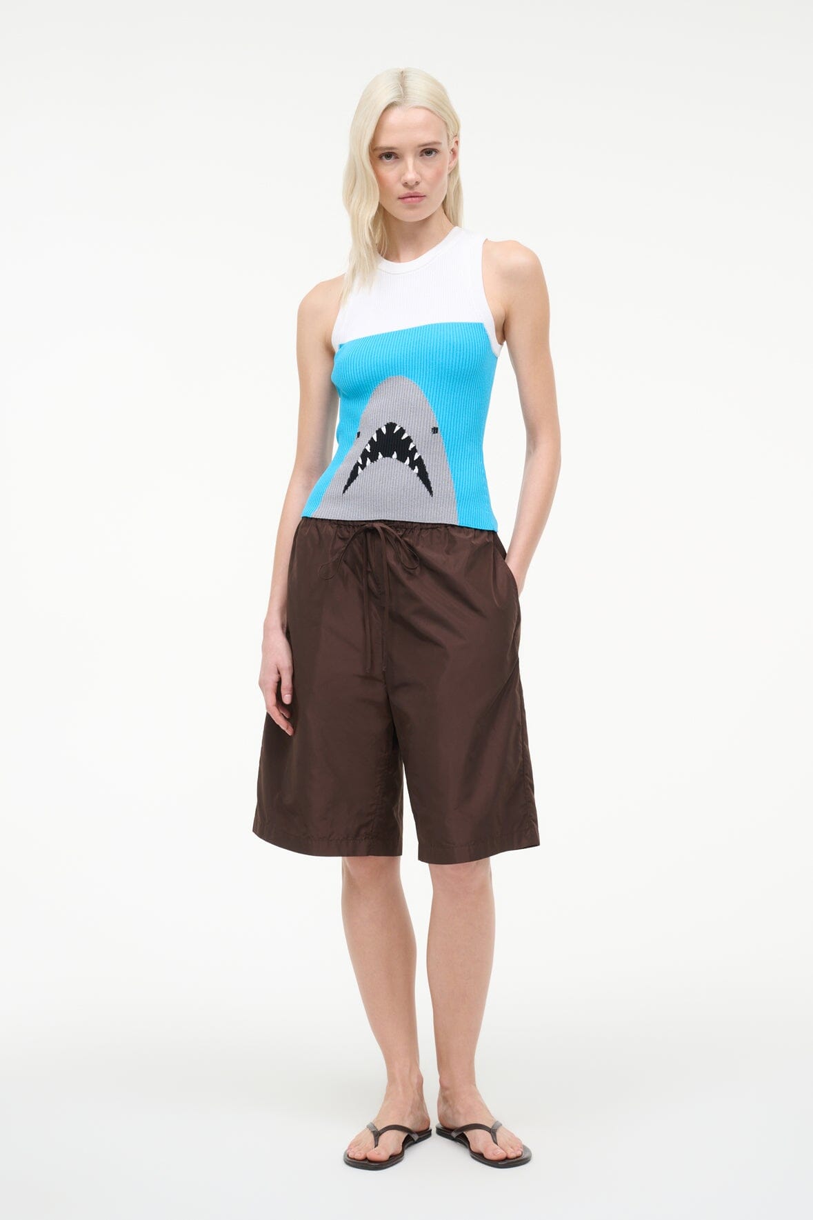 Malia Tank Great White | STAUD Popular