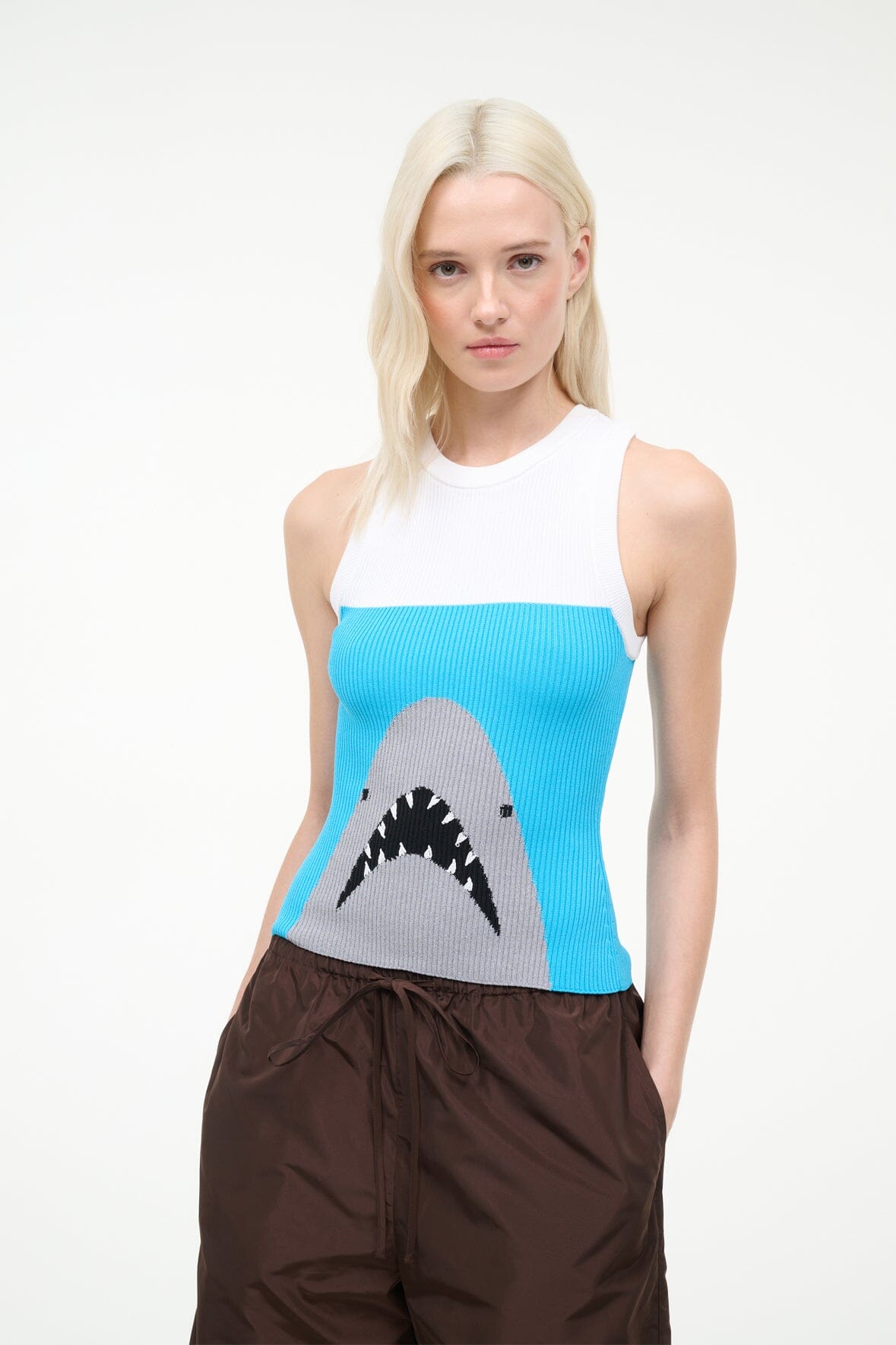 Malia Tank Great White | STAUD Popular