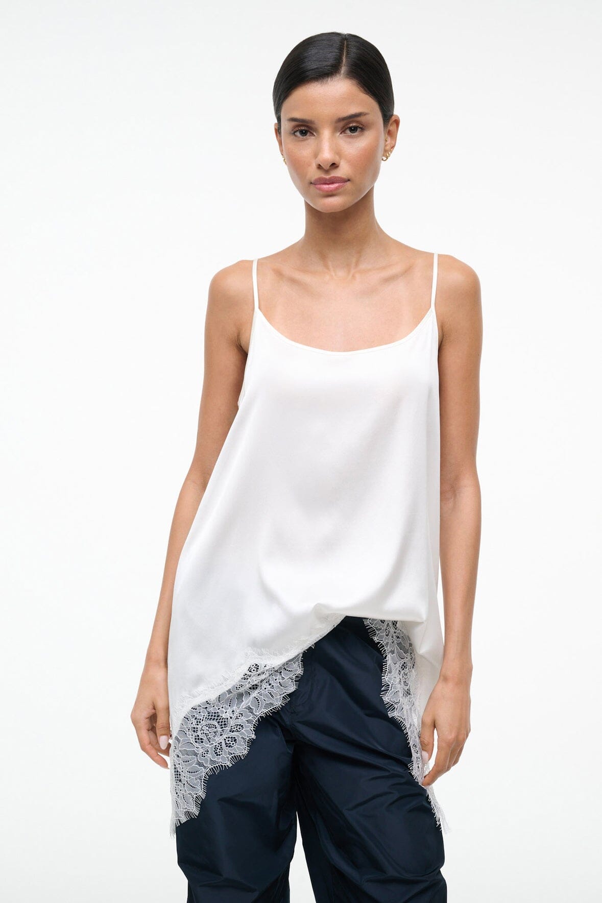 Chloe Silk Cami Ivory | STAUD Signature