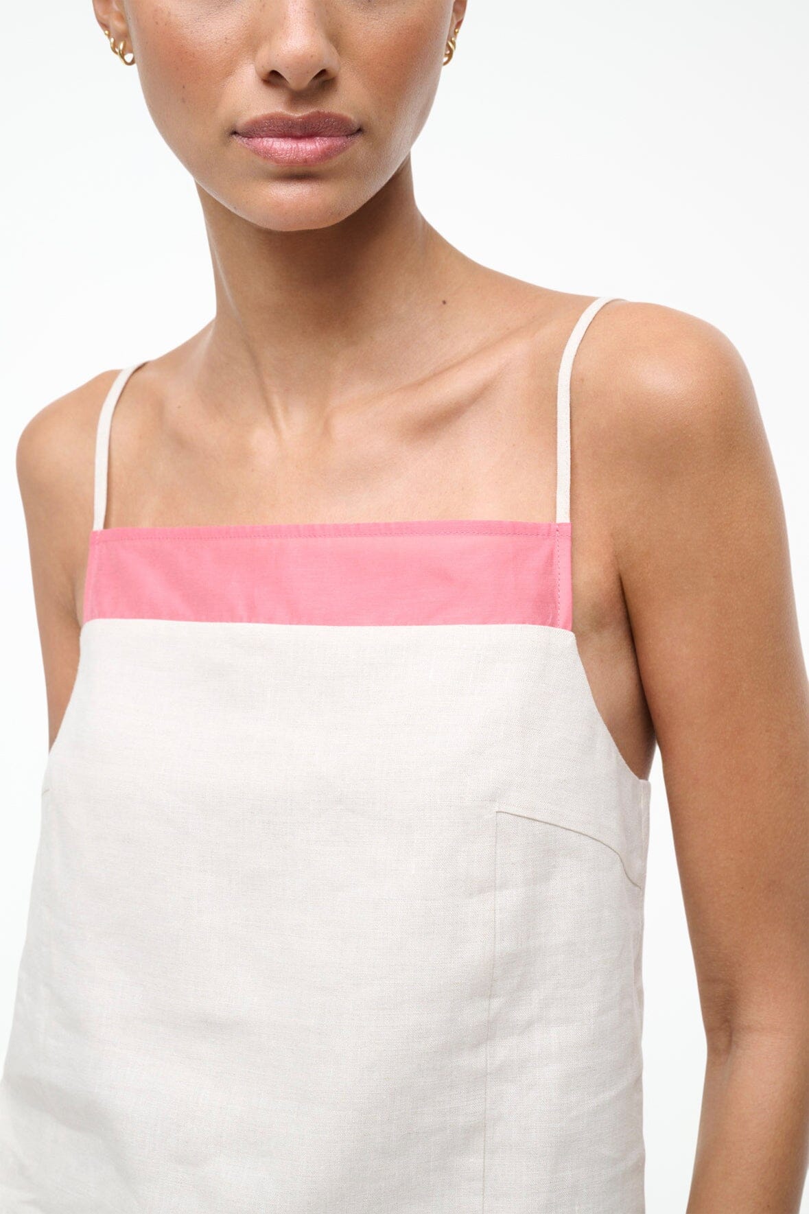Maisie Linen Top Blush Canyon | STAUD Trusted