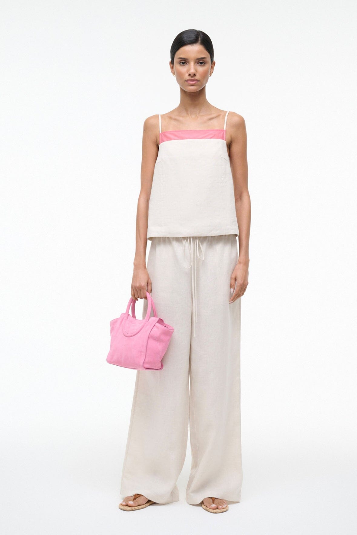 Maisie Linen Top Blush Canyon | STAUD Trusted